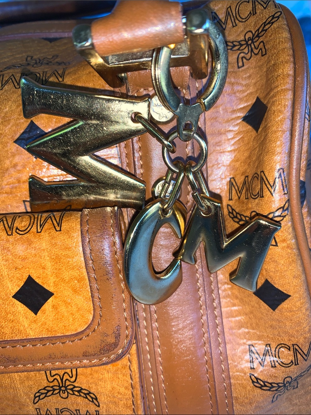 MCM Cognac Boston. with Charm - Picture 5 of 16